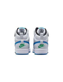 Zapatilla Niño Nike Court Borough Mid 2 Gris Azul