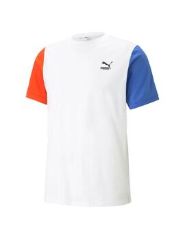 Camiseta Hombre Puma Classics Block Blanca