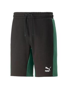 Pantalón Corto Hombre Puma Classics Block Negro Verde