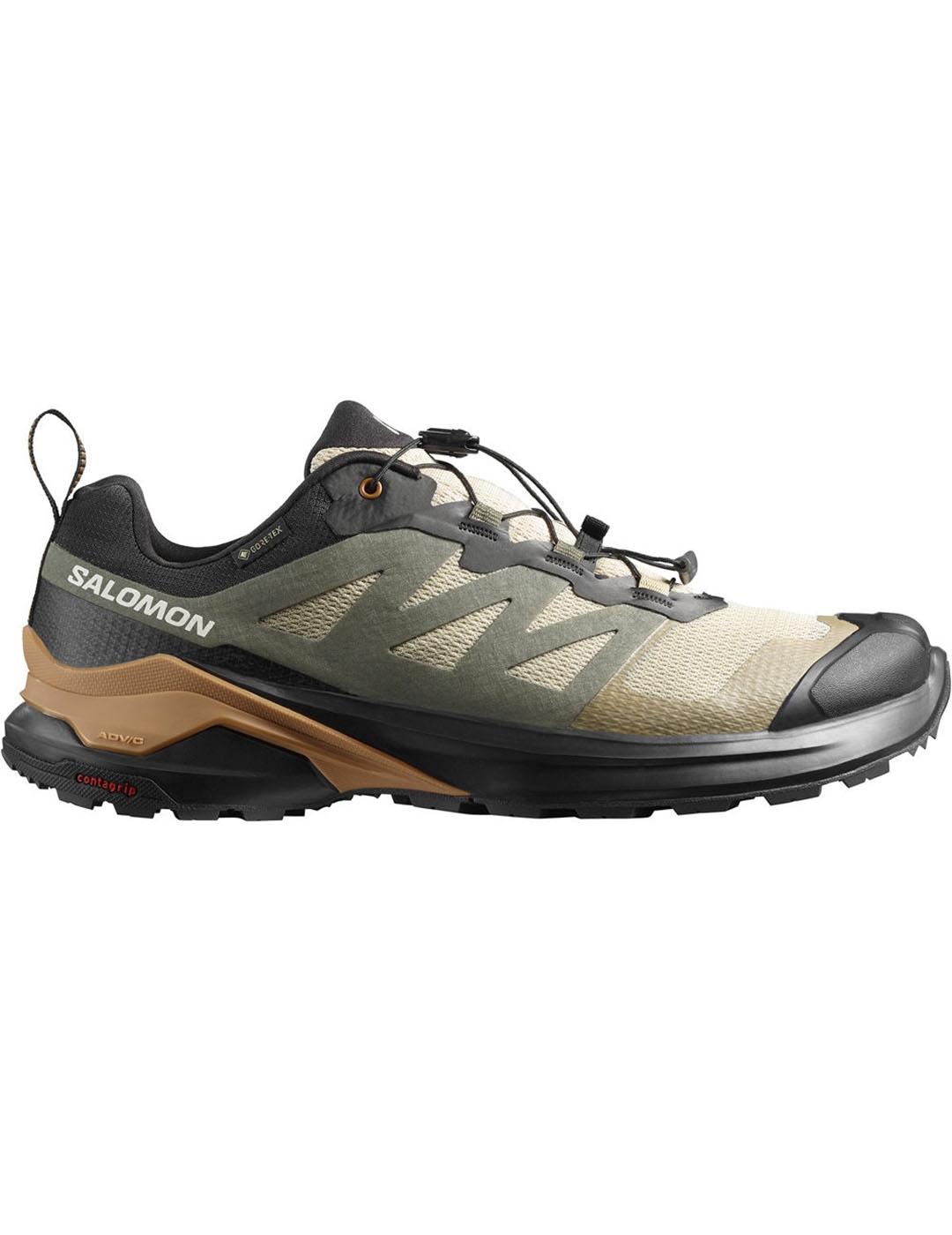 Zapatillas montaña Salomon X Braze Mid GTX verde negro hombre