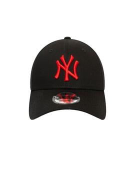 Gorra Unisex New Era Logo Basic Negra Roja