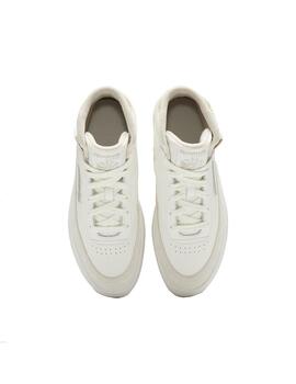 Zapatilla Mujer Reebok Club C Geo Mid  Crema