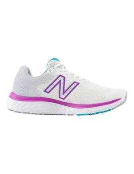 Zapatilla Mujer New Balance 680 V7 Blanca Lila