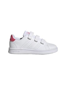 Zapatilla Niñ@ adidas Advantage Blanca Rosa