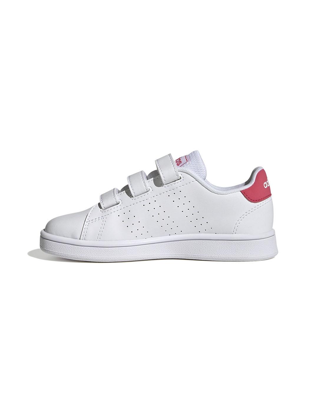 Zapatilla Niñ@ adidas Advantage Blanca Rosa