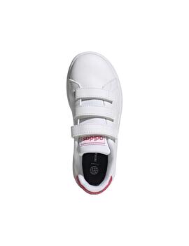 Zapatilla Niñ@ adidas Advantage Blanca Rosa