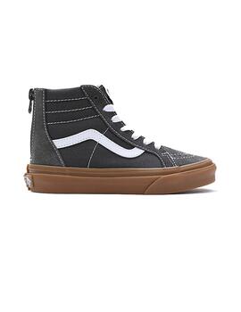 Zapatilla Niñ@ Vans Sk8-Hi Zip Gris Caramelo