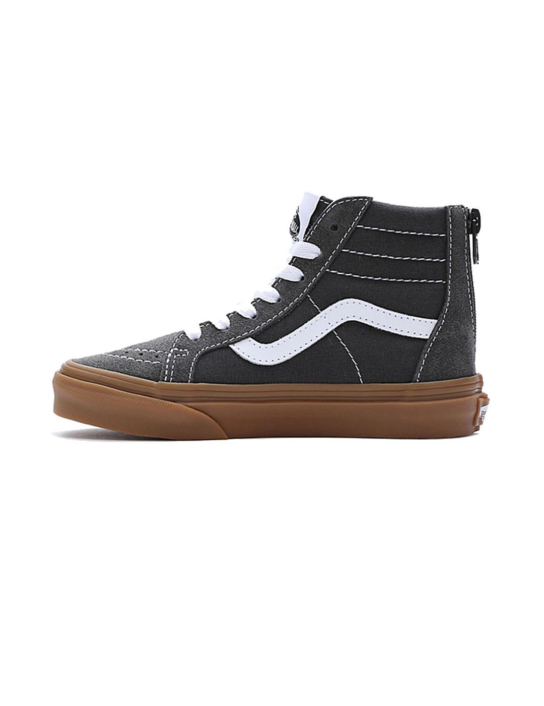 Zapatilla Niñ@ Vans Sk8-Hi Zip Gris Caramelo