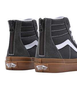 Zapatilla Niñ@ Vans Sk8-Hi Zip Gris Caramelo