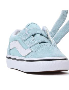 Zapatilla Baby Vans Old Skool V Azul Celeste