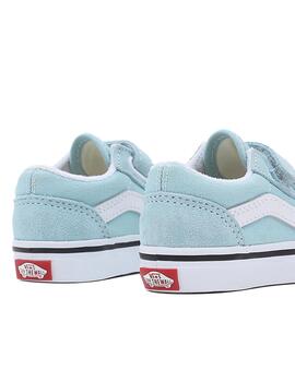 Zapatilla Baby Vans Old Skool V Azul Celeste