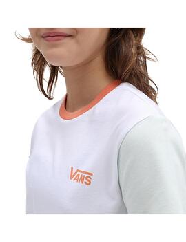 Camiseta Niña Vans Colorblock Blanca