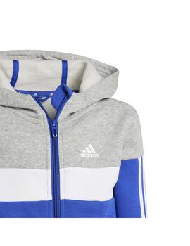 Conjunto Niño adidas 3 Stripes Azul/Blanco/Gris