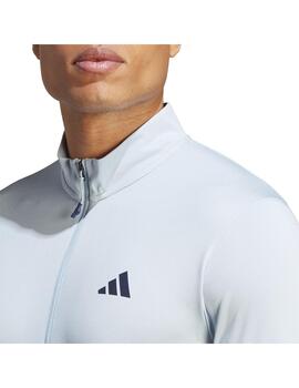Camiseta M.Larga Hombre adidas Essential Celeste