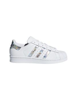 Esplendor Noticias fluir Zapatilla adidas Superstar Plata Junior Mujer