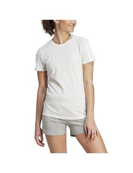 Camiseta Mujer adidas 3Stripes Gris Claro