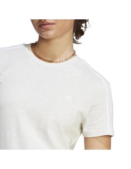 Camiseta Mujer adidas 3Stripes Gris Claro