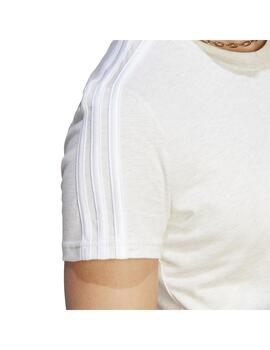 Camiseta Mujer adidas 3Stripes Gris Claro