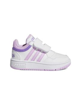 Zapatilla Baby adidas Hoops 3.0 Blanco/Rosa