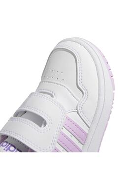 Zapatilla Baby adidas Hoops 3.0 Blanco/Rosa