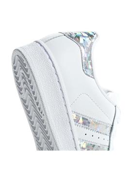 Zapatilla adidas Superstar Plata Niña