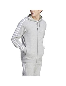 Sudadera Hombre adidas 3S Fleece Gris/Blanco