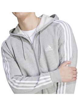 Sudadera Hombre adidas 3S Fleece Gris/Blanco