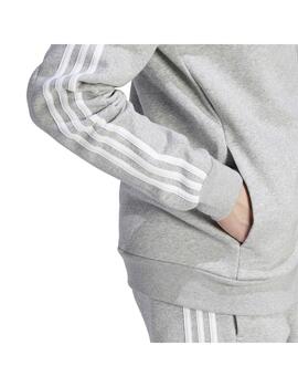 Sudadera Hombre adidas 3S Fleece Gris/Blanco