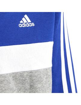 Conjunto Niño adidas 3s Tib Azul/Blanco/Gris