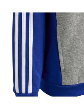 Conjunto Niño adidas 3s Tib Azul/Blanco/Gris