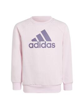 Conjunto Niña adidas Bos Jog Rosa/Gris