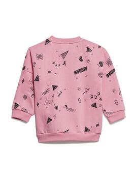 Conjunto adidas Niña Bluv Rosa/Negro