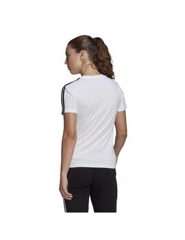 Camiseta Mujer adidas 3 Stripes Blanco/Negro