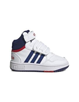 Zapatilla Niño adidas Hoops Mid 3.0 Blanco