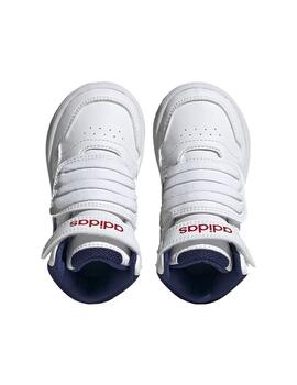 Zapatilla Niño adidas Hoops Mid 3.0 Blanco