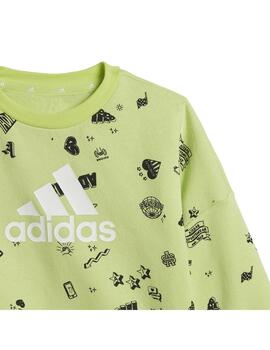 Conjunto Niño adidas Bluv Q3 Verde/Negro