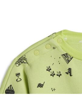Conjunto Niño adidas Bluv Q3 Verde/Negro