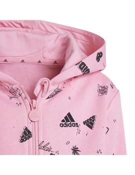 Conjunto Niña adidas Bluz Q3 Rosa/Negro
