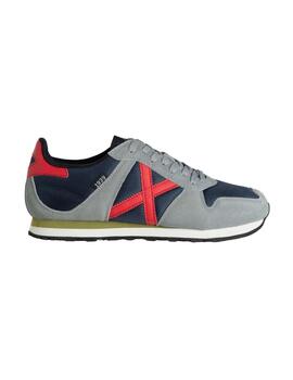 Zapatilla Hombre Munich Massana 523 Gris Azul Rojo