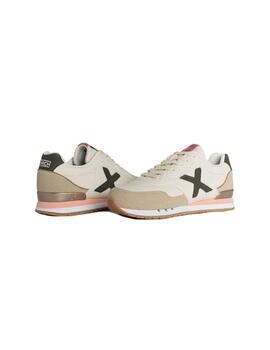 Zapatilla Mujer Munich Dash Woman Beige Verde