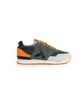 Zapatilla Hombre Munich Dash 196 Gris Naranja