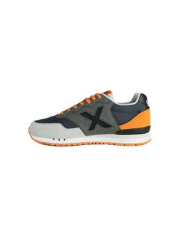 Zapatilla Hombre Munich Dash 196 Gris Naranja