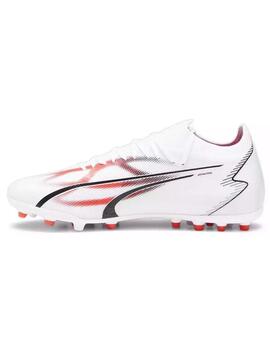 Bota Fútbol Hombre Puma Ultra Match MG Blanco