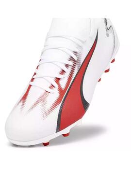 Bota Fútbol Hombre Puma Ultra Match MG Blanco