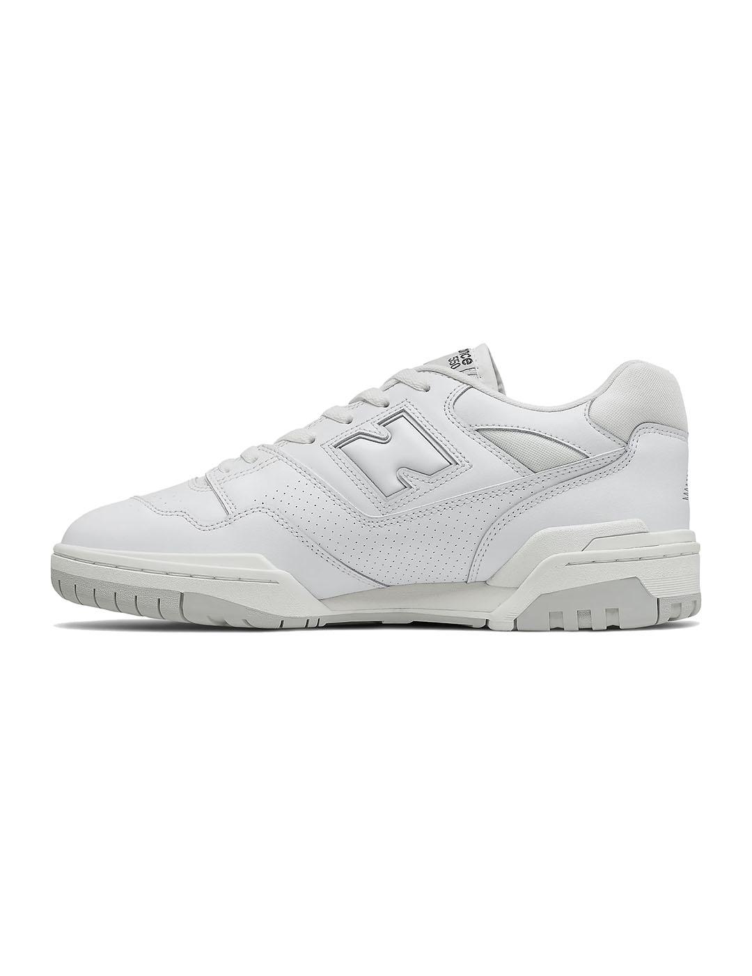 Zapatilla Unisex New Balance 550 Blanco Gris