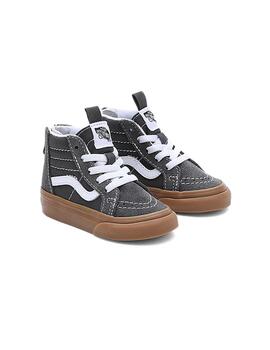 Zapatilla Baby Vans Sk8-Hi Zip Gris Glum