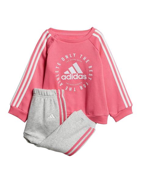 Peaje Respectivamente de madera Chandal adidas 3S Jogg Niña Rosa