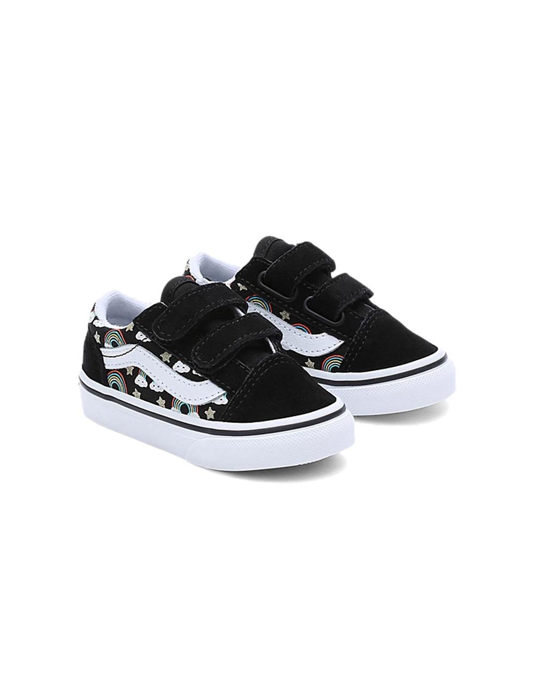 Vans old skool deals negras suela caramelo