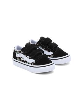 Zapatilla Baby Vans Old Skool Negra Multicolor
