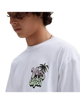 Camiseta Hombre Vans Paradise Palm SS Blanca